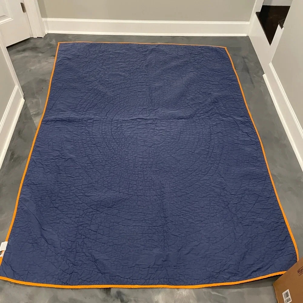 The Land of Nod Kids Solar System Quilt Twin Bedding Set Navy Blue Space 4pc